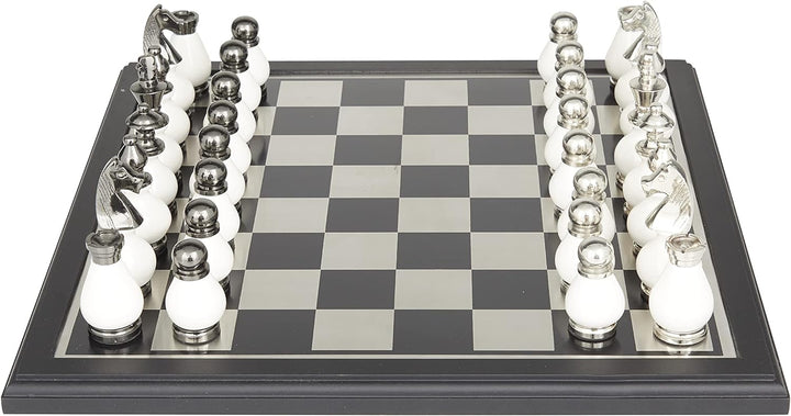 Chess Set | Aluminum Chess Game Set, 16" x 16"