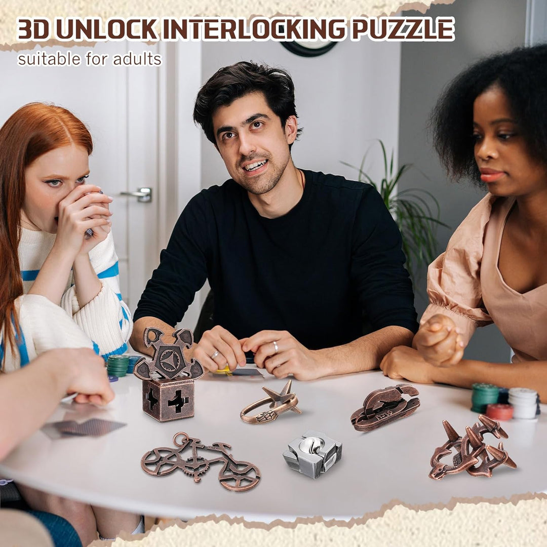 Lock Interlock 10 Pcs Metal Brain Teaser Puzzles