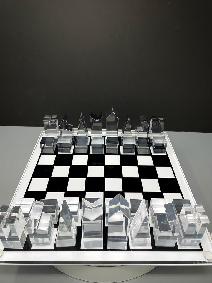 Luxury Acrylic Chess Set, Sophisticated Stylish Design