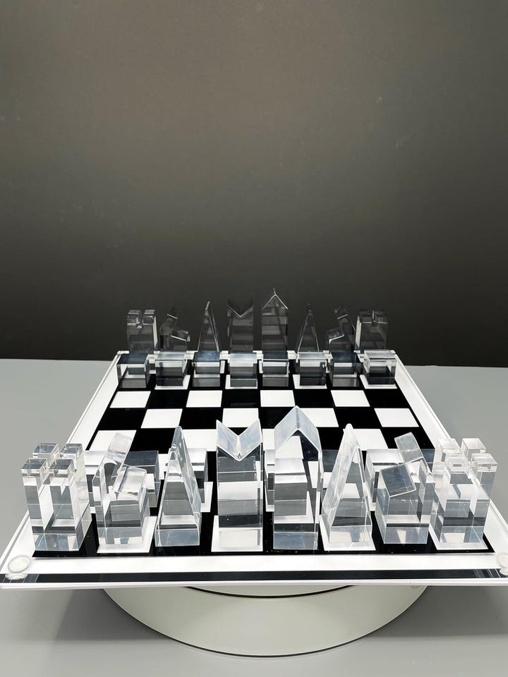 Luxury Acrylic Chess Set, Sophisticated Stylish Design