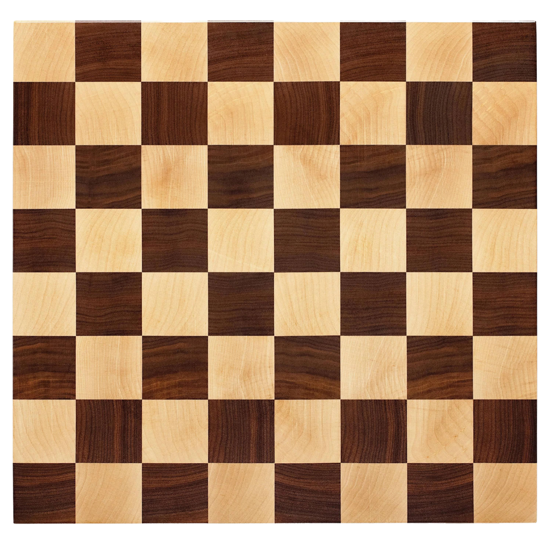 Borderless Modern Chess board Walnut: Maple Wood