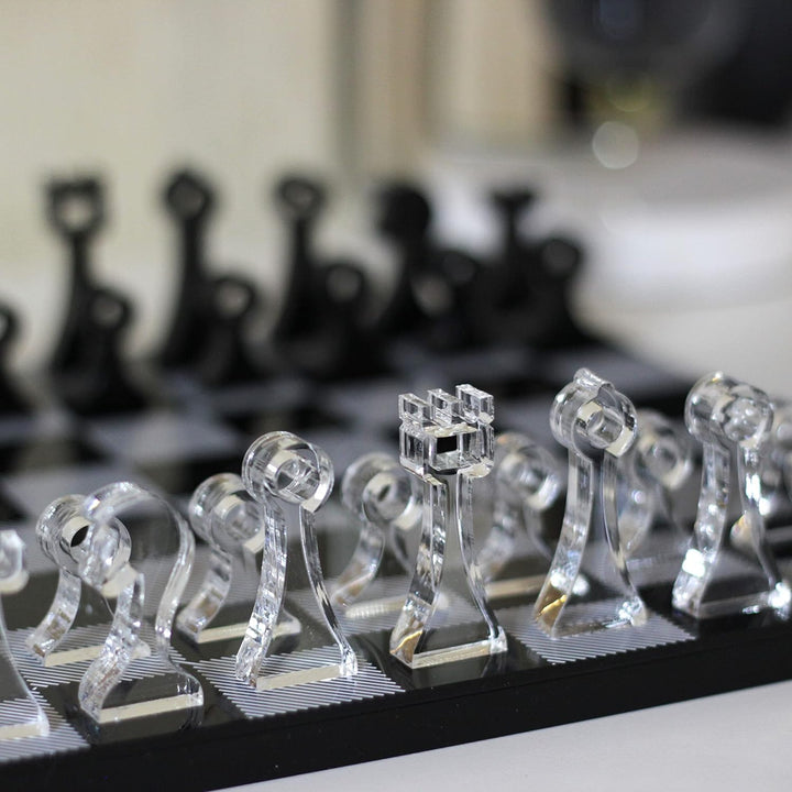 Portable Acrylic Chess Set