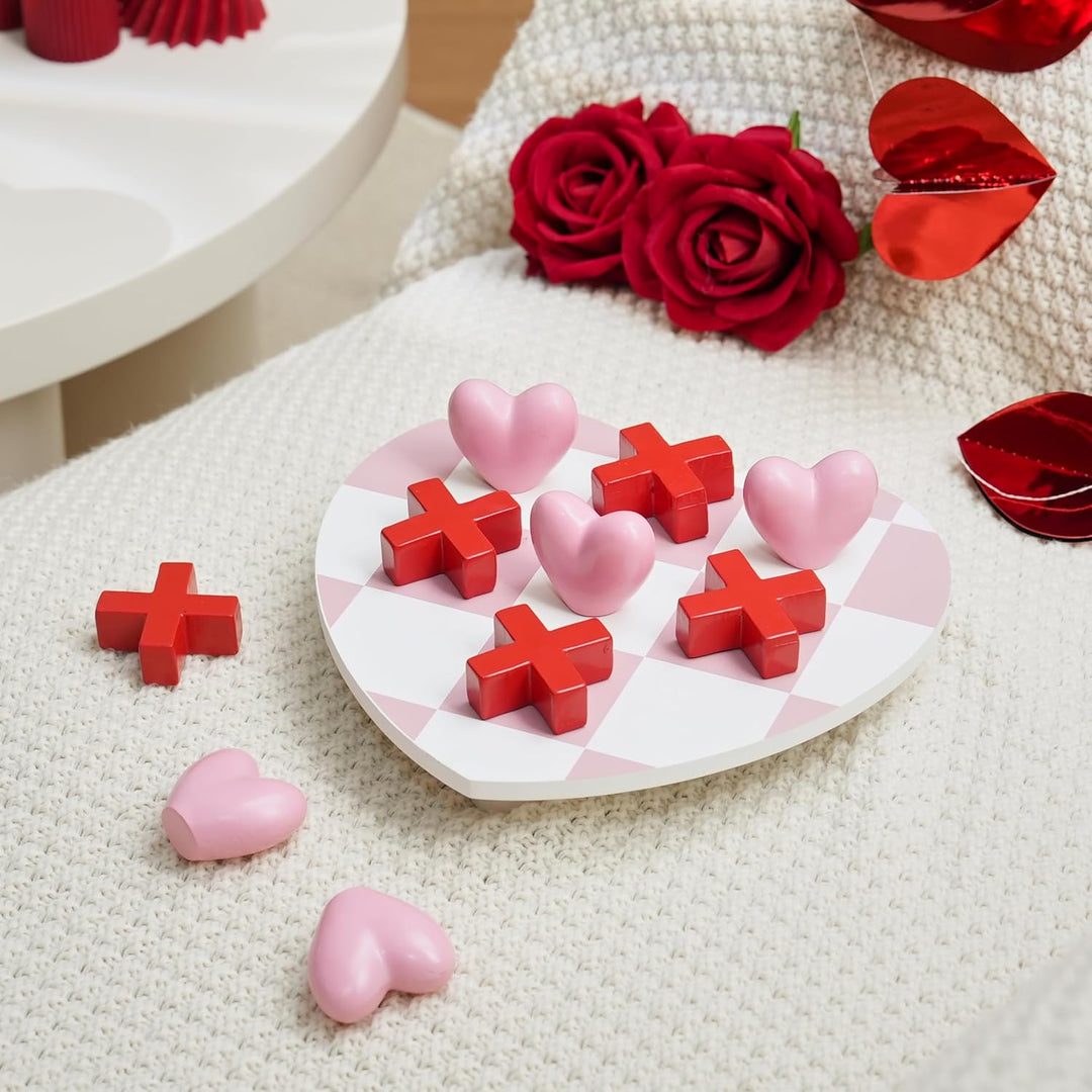 Valentine's Day Special Wooden Tic Tac Toe Set