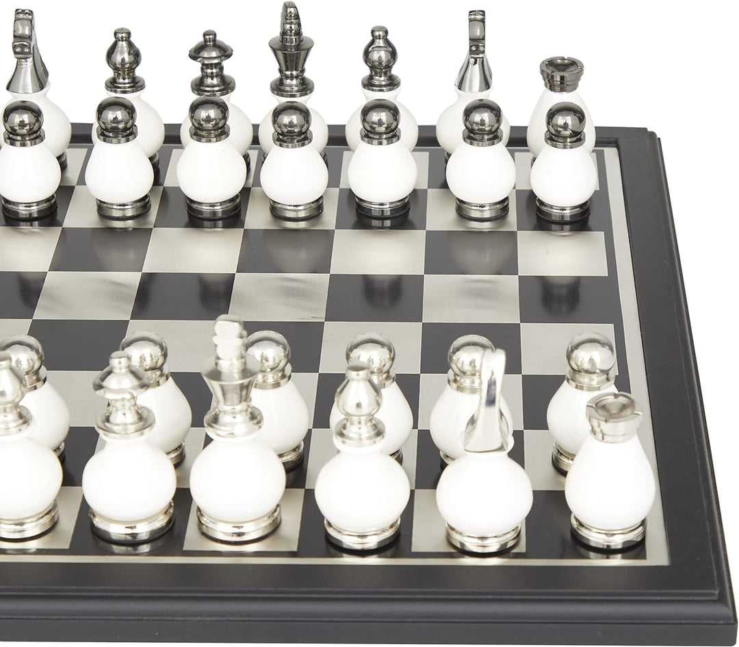 Chess Set | Aluminum Chess Game Set, 16" x 16"