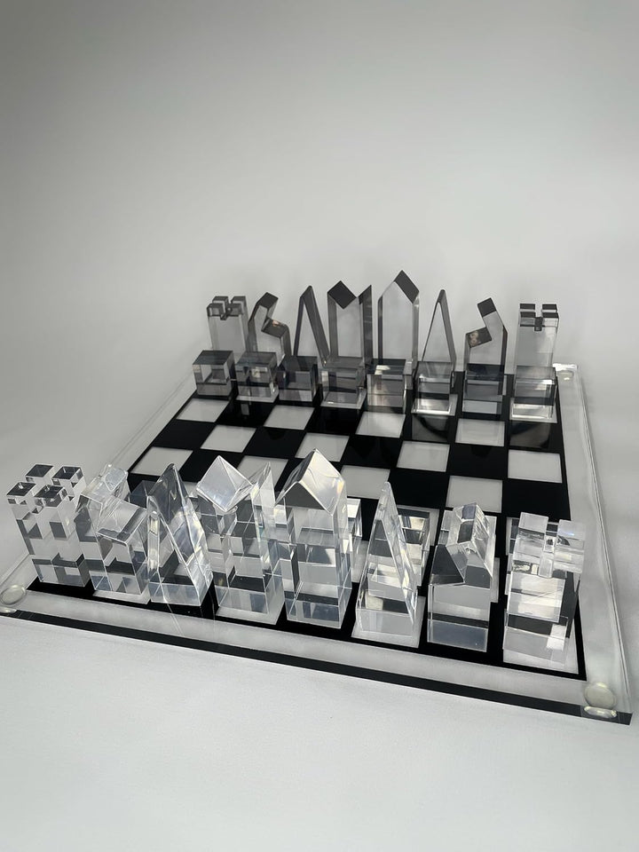Luxury Acrylic Chess Set, Sophisticated Stylish Design