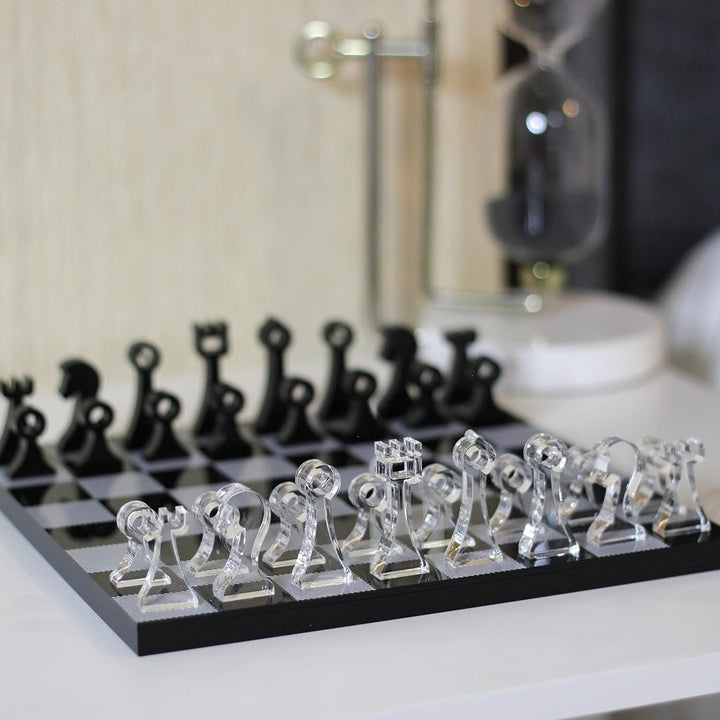 Portable Acrylic Chess Set