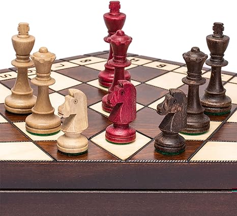 Wooden Three-Player Chess - 21 Inches - with Foldable Board