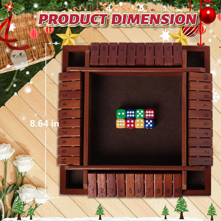 Shut The Box Dice Game, 2-4 Player