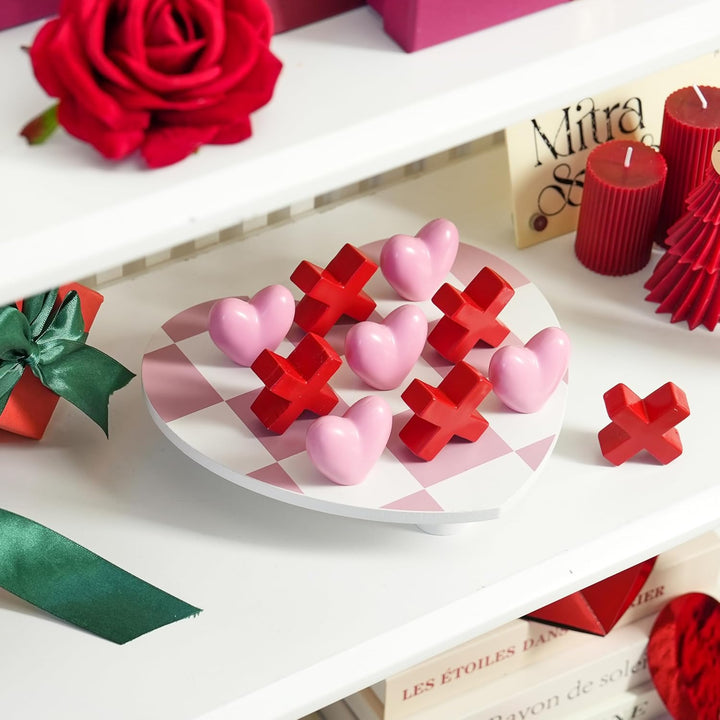 Valentine's Day Special Wooden Tic Tac Toe Set