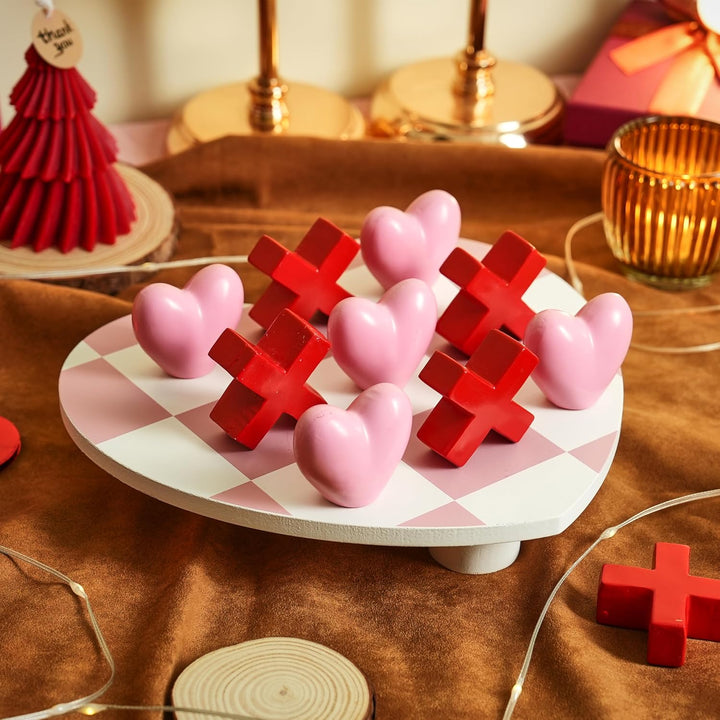 Valentine's Day Special Wooden Tic Tac Toe Set