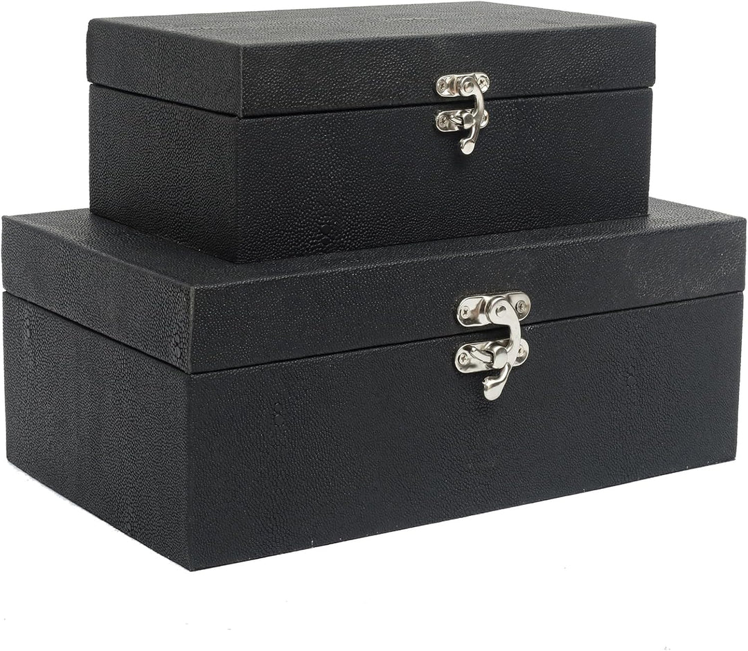 Faux Leather Decorative Stoarge Box for Chess Set of 2