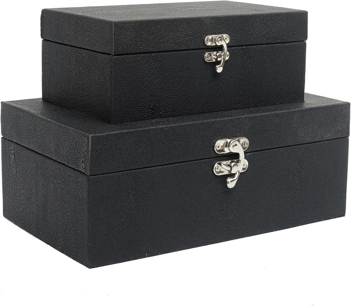 Faux Leather Decorative Stoarge Box for Chess Set of 2