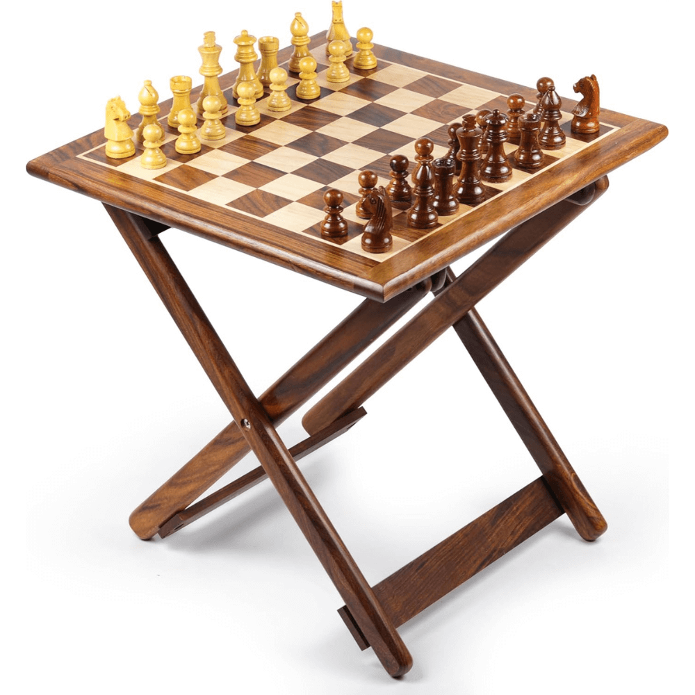 Magnetic Wooden Chess Set with Folding Stand & Storage Drawer – 12 x 12 Inch - Chess'n'Boards