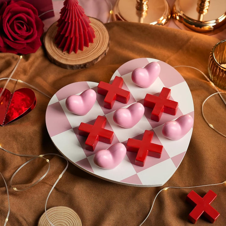 Valentine's Day Special Wooden Tic Tac Toe Set