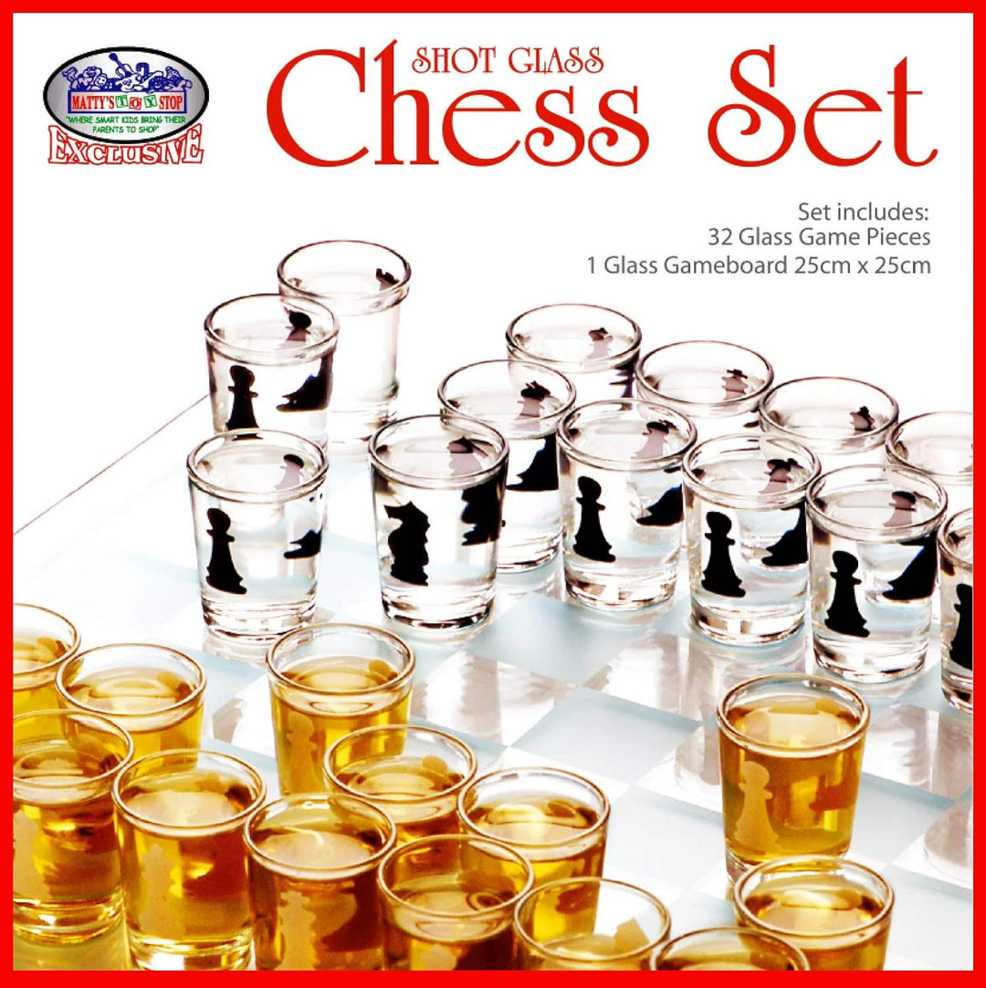 Small Shot Glass Chess Set | Drinking Cup Acrylic Glass Chess Set