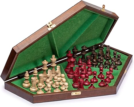 Wooden Three-Player Chess - 21 Inches - with Foldable Board