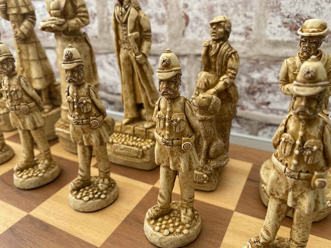 Sherlock Holmes Themed Chess Set- Berkeley's Themed Chessmen- Red