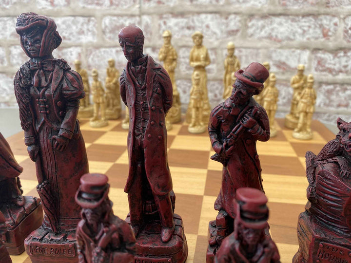 Sherlock Holmes Themed Chess Set- Berkeley's Themed Chessmen- Red