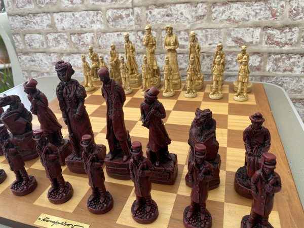 Sherlock Holmes Themed Chess Set- Berkeley's Themed Chessmen- Red