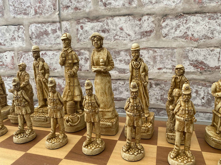 Sherlock Holmes Themed Chess Set- Berkeley's Themed Chessmen- Red
