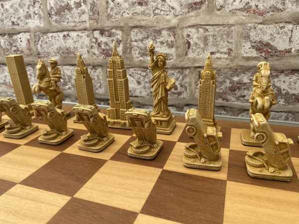 New York Themed Chess Set- Berkeley's Themed Chessmen- Red