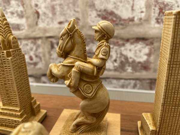 New York Themed Chess Set- Berkeley's Themed Chessmen- Red