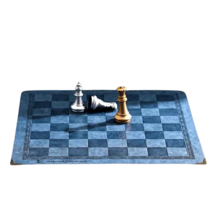 Leather Chessboard Blue