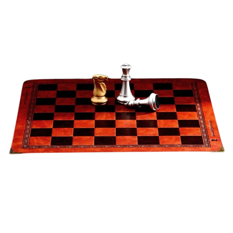 Leather Chessboard Red