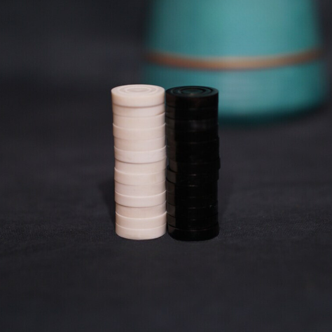 Handgefertigte Kamelknochen-Checker/Draft-Stücke – 30 mm Durchmesser