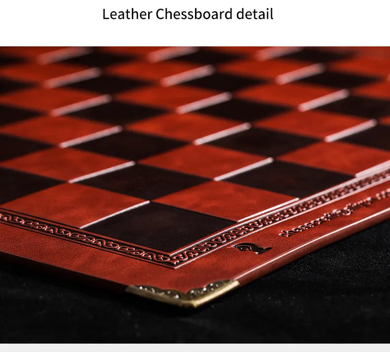 Leather Chessboard Red