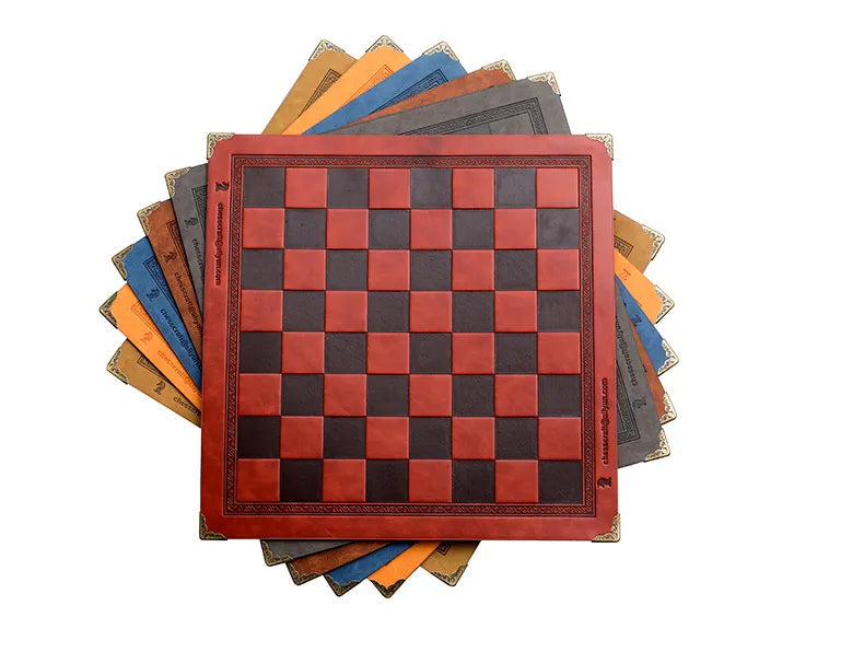 Leather Chessboard Red