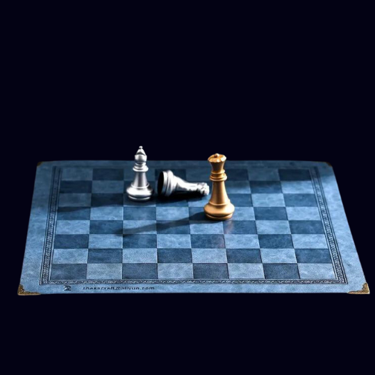 Leather Chessboard Blue