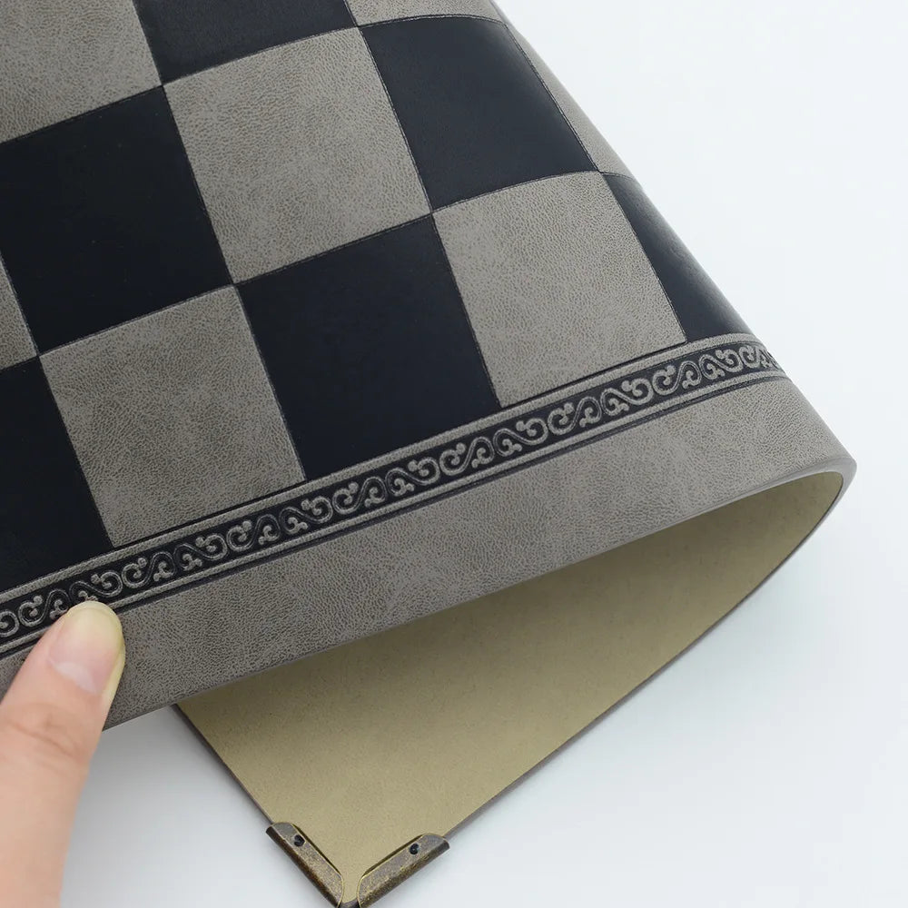 Leather Chessboard Gray
