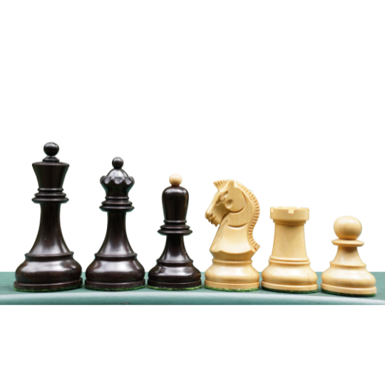 Nouvelles pièces d'échecs reproduites par Bobby Fischer de Dubrovnik 1950 en buis ébonisé