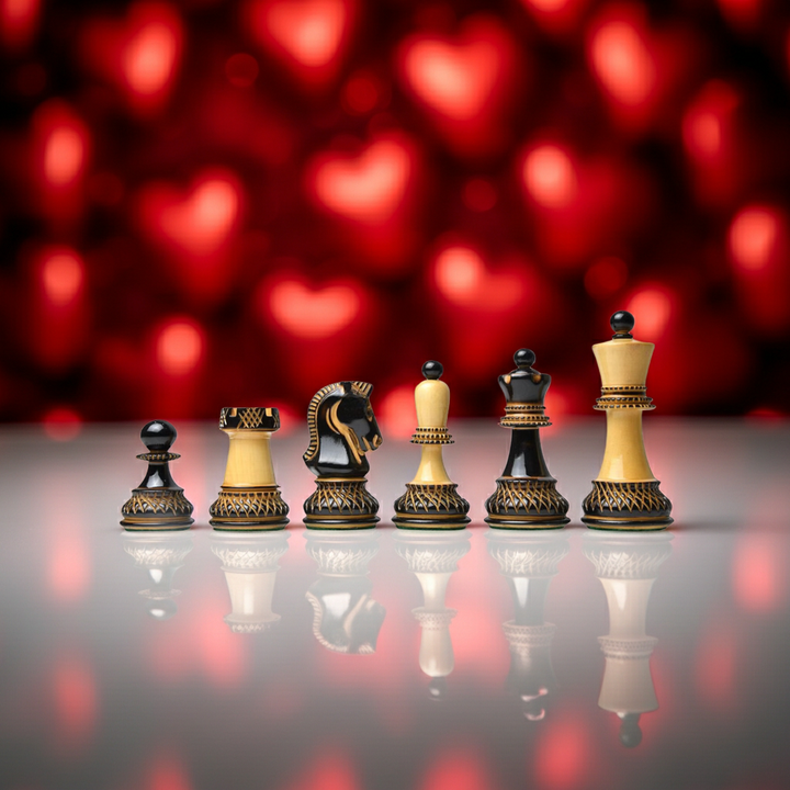 1950 Burnt Boxwood Dubrovnik Chess Pieces I Bobby Fischer Chessmen