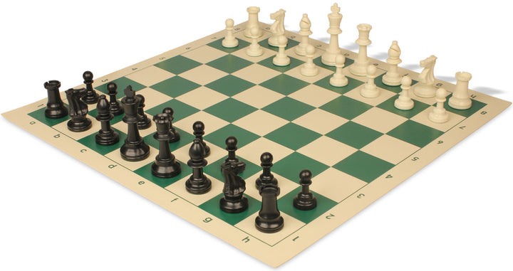 Analysis-Size Plastic Chess Set with Roll-up Chess board