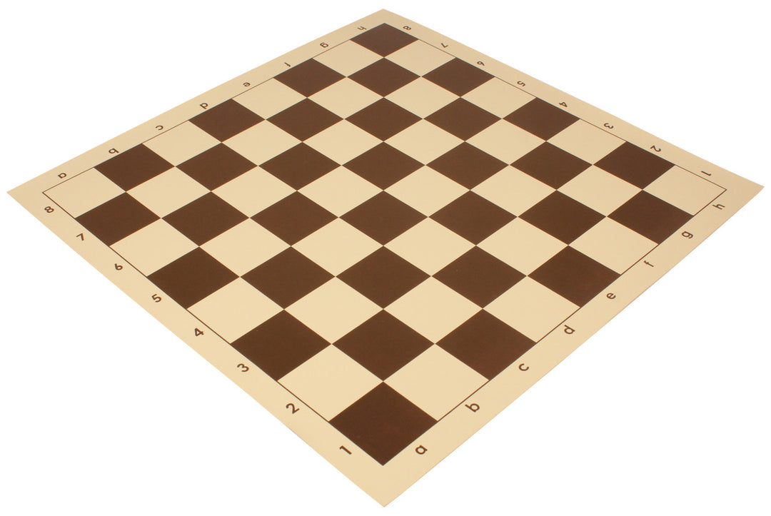 Vinyl Rollup Chess Board Brown & Buff