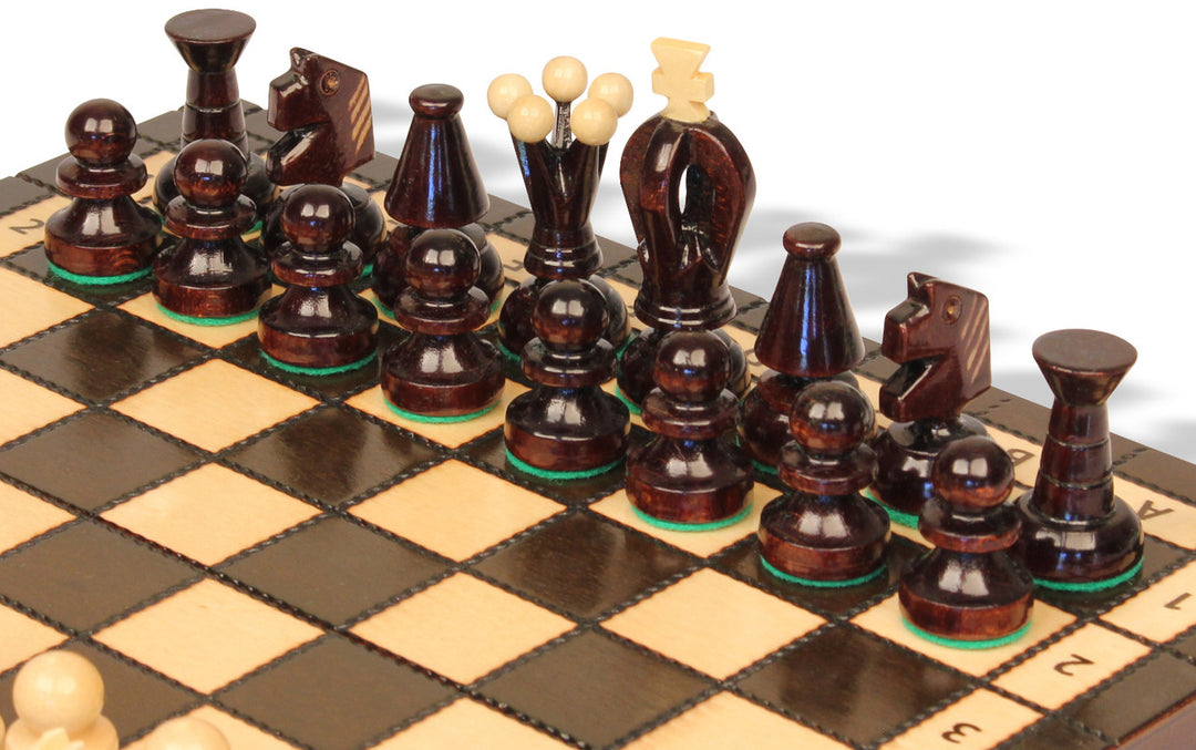 Small Kings Wooden Folding Chess Set