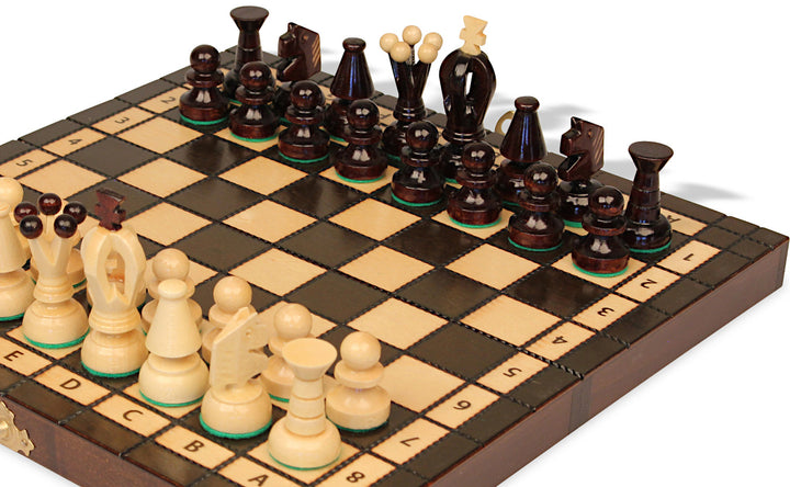 Small Kings Wooden Folding Chess Set