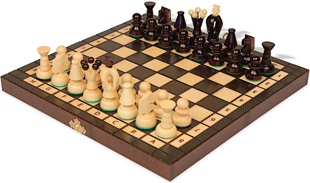 Small Kings Wooden Folding Chess Set