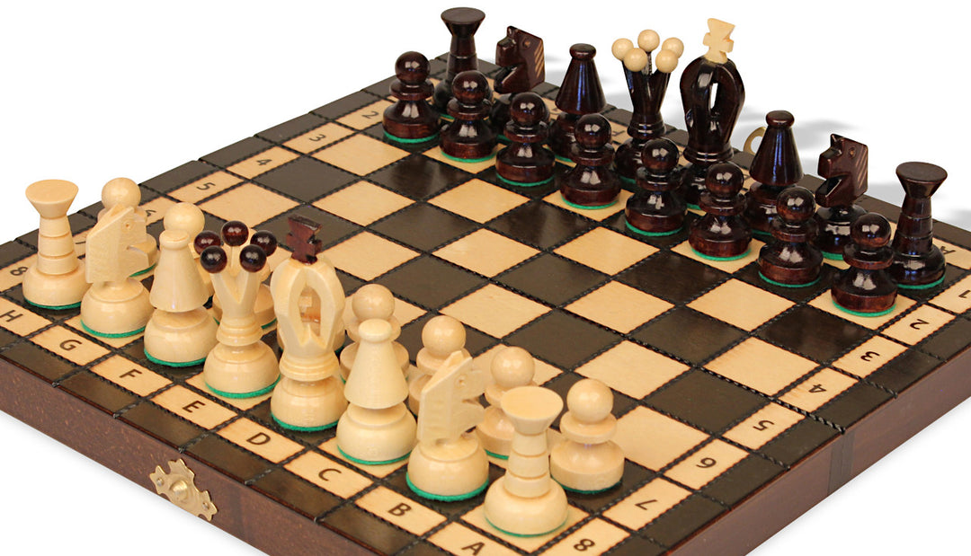 Small Kings Wooden Folding Chess Set