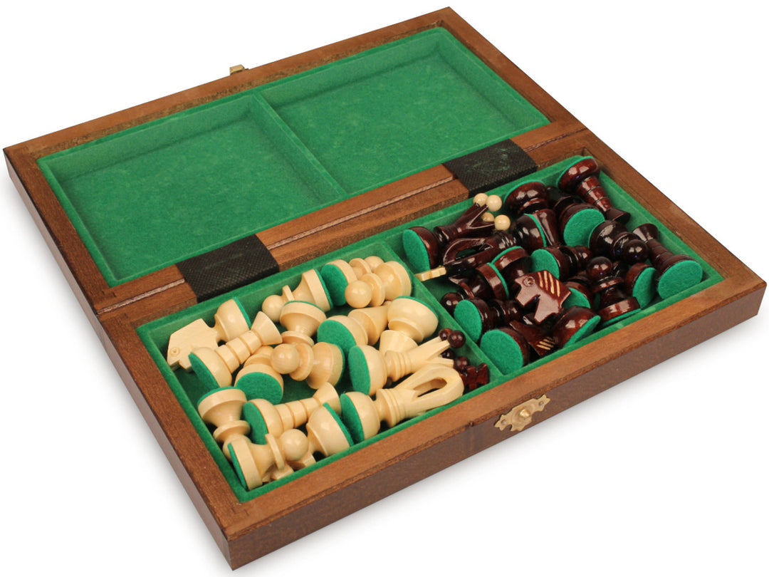 Small Kings Wooden Folding Chess Set