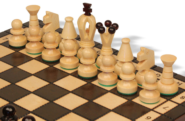 Small Kings Wooden Folding Chess Set