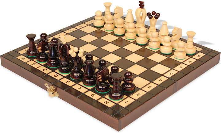 Small Kings Wooden Folding Chess Set