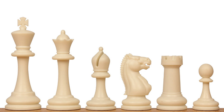 Master Plastic Chess Pieces Black and Ivory