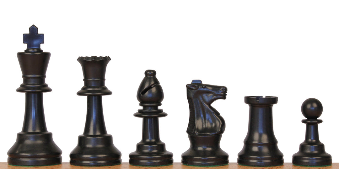 Standard Club Easy-Carry Plastic Chess Set Black & Camel Pieces with Vinyl Rollup Board - Black