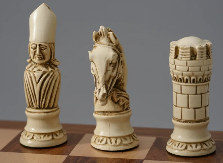 Victorian Chess Pieces- Berkeley's Themed Chessmen- Cardinal Red - Chess'n'Boards