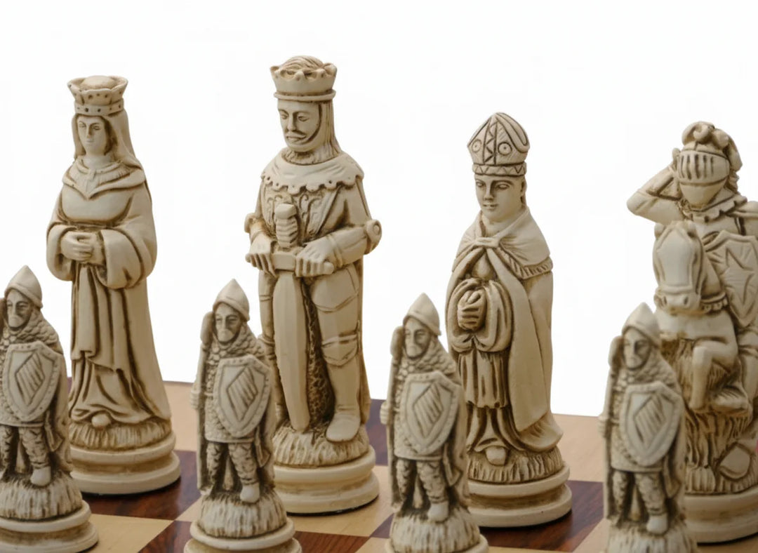 Camelot Themed Chess Pieces - Berkeley's Heritage Chessmen - Chess'n'Boards