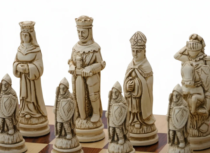 Camelot Themed Chess Pieces - Berkeley's Heritage Chessmen - Chess'n'Boards