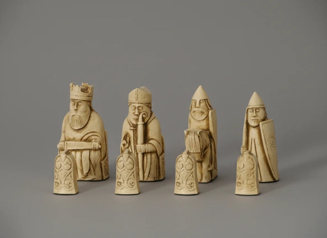 Isle of Lewis Chess Pieces by Barkeley - Cardinal Red - Chess'n'Boards
